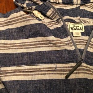 Woolrich Hemp Cotton Blend Pullover Indigo Blue XL